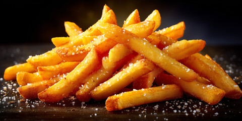French fries with salt, fast food