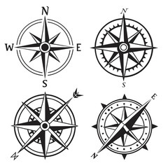 Obraz premium Collection of compass rose designs