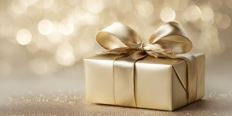 Gift, present in golden package