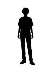 Human silhouette standing in neutral pose, full body
