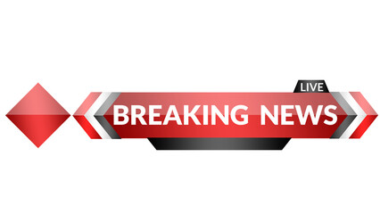 High-Gloss Red Breaking News Banner &ndash; Animated 3D News Overlay