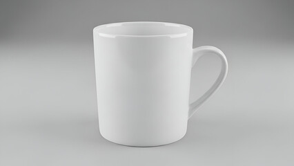 Fototapeta premium White Coffee Mug Isolated on Gray Background