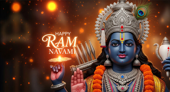 Ram Navami: celebrating the divine birth of lord rama, a joyous occasion of spiritual reverence, cultural traditions, and communal festivities, honoring the auspicious ninth day in the hindu ... See M