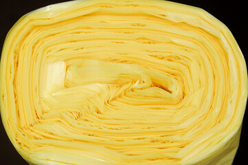 Roll of plastic garbage bags