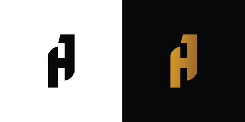 Obraz premium Simple and unique letter H1 initials logo design