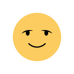 Fototapeta premium Sly Playful Smirking Emoji Icon
