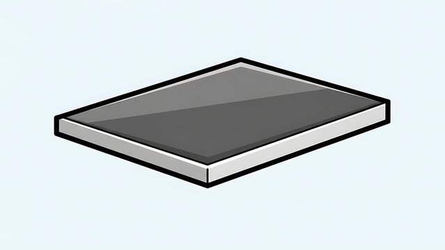 Simple 3D Illustration of a Grey Square.