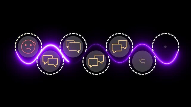 Negative customer feedback concept on the transparent background. Customer complaints, complaint management. Poor customer experience and service evaluation. Motion graphics of bad experience idea.