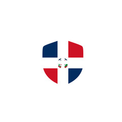 Dominican Republic Flag Shield Plus In Icon