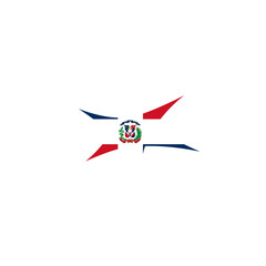 Dominican Republic Flag Splash Star In Icon