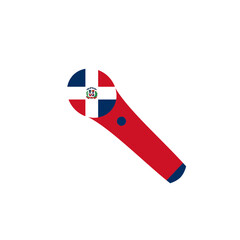 Dominican Republic Flag Wireless Microphone In Icon