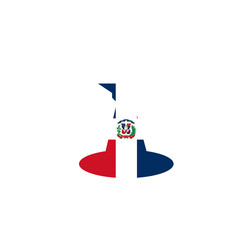 Dominican Republic Flag Witch In Icon