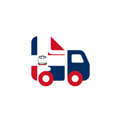 Dominican Republic Flag Document Delivery In Icon
