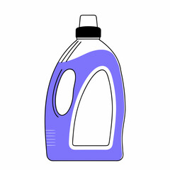 Obraz premium Purple laundry detergent bottle