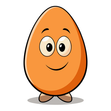 Cartoon brown egg character