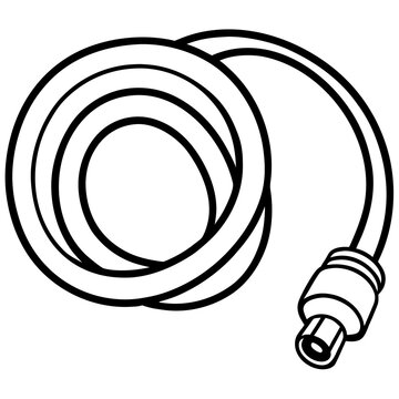 Coiled ethernet cable