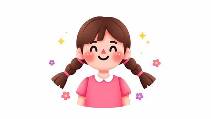 愛らしい少女が微笑む