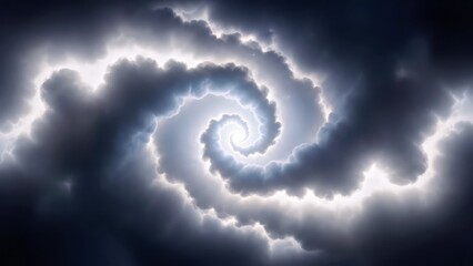 Swirling Dark Clouds Lightning Glow Spiral Eye of the Storm Photography.jpg