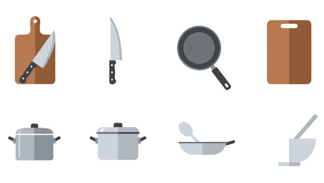 Kitchen Utensils and Cooking Equipment Set.