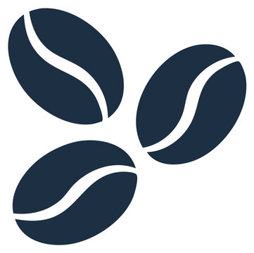 Simple Graphic Depiction of Three Coffee Beans Food and Beverage Design