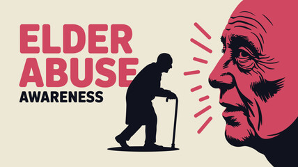 Elder abuse awareness Vector