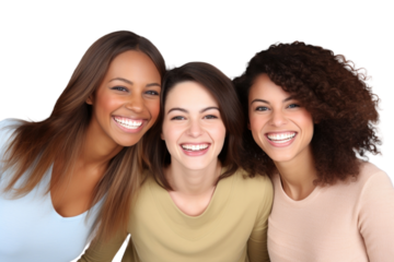 PNG Three cheerful young women laughing adult smile.