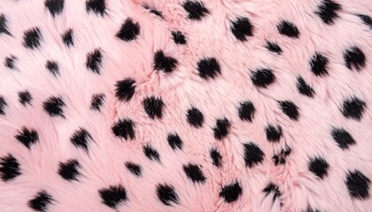 Faux Pink Cheetah Fur Texture; Fashion Animal Print Background
