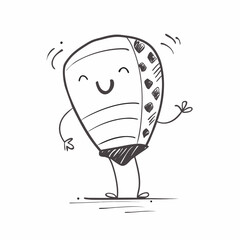 Fototapeta premium Happy lightbulb character