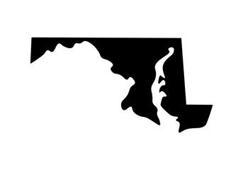 Maryland state map silhouette