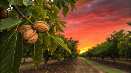 Walnut orchard plantation