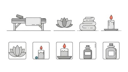 Serene Wellness Retreat With Lotus Flowers, Candles, Massage Table, Rolled Mat, and Essential Oil Bottles.jpg