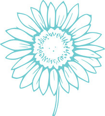 Floral Line Art Graphic Illustration