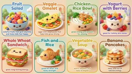 Fun and Colorful Healthy Foods for Kids, Boosting Energy and Nutrition with Wholesome Ingredients