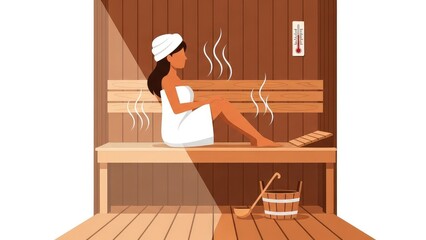 Woman Relaxing in Sauna With Bucket and Ladle Wellness Spa Heat Therapy.jpg