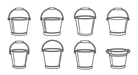 Collection of various buckets Vector © mahafuza