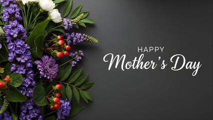 Happy mother's day floral greeting card