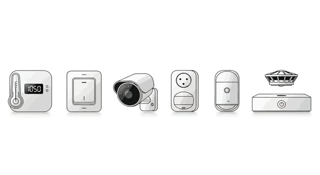 Modern home automation devices Vector