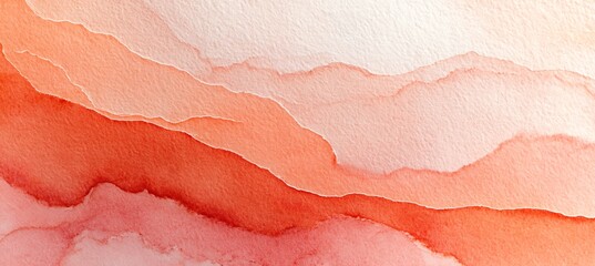 Abstract watercolor background featuring soft orange and pink gradient hues blending together