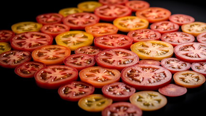 Obraz premium Fresh Colorful Tomato Slices