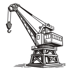 Industrial crane illustration