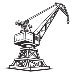 Industrial crane illustration
