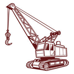 Construction crane illustration