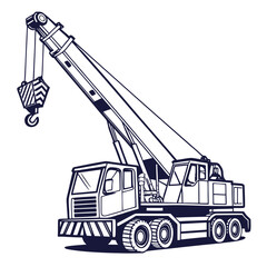 Construction crane illustration