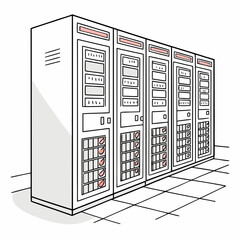 Server racks in data center