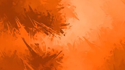Abstract orange art with dark accents