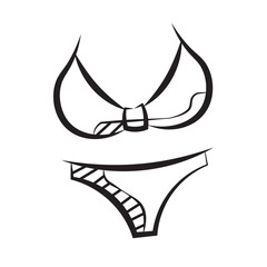 Summer Hand Drawing on element with white background