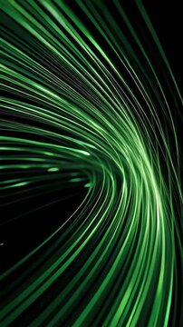 Exploring Fluid Green Light Trails in Abstract Motion