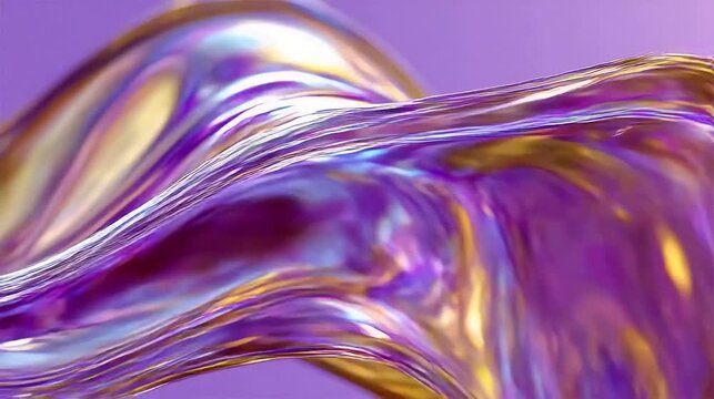 Abstract iridescent liquid wave