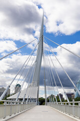 Fototapeta premium Bridge over Red River in Winnipeg