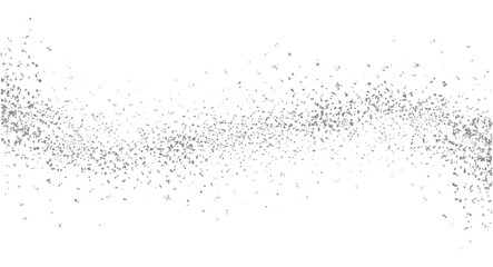 Vector silver sparkles on transparent background. Overlay adds festive luxury and magic to seasonal or celebration design.